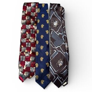 Bundle of Assorted Brands Colors Design Tie Set of 3